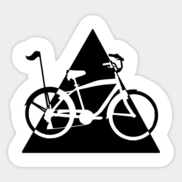 Hipster Triangle Bicycle Sticker by SeijiArt